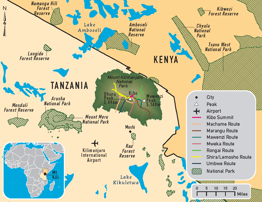 Kilimanjaro map 1